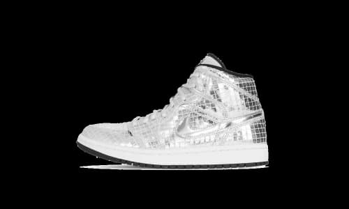 Jordan 1 Mid SE Disco Metallic Silver (Women's)