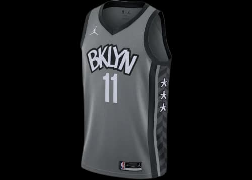 Nike NBA Brooklyn Nets Kyrie Irving Statement Edition 2020 Swingman Jersey Grey/Black