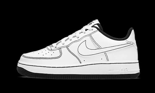 Nike Air Force 1 Low 07 Contrast Stitch White Black (GS)