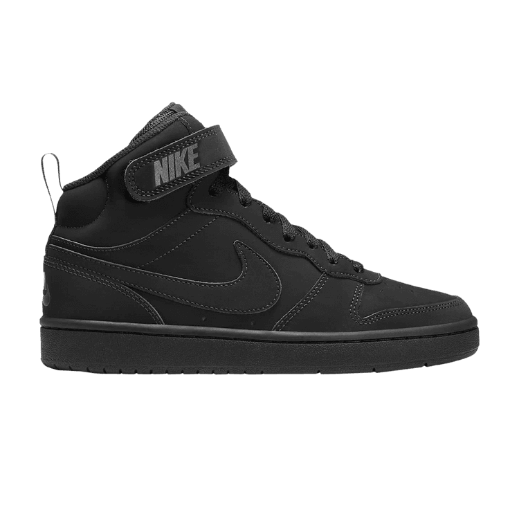 Nike Court Borough Mid 2 Triple Black Nubuck (GS)