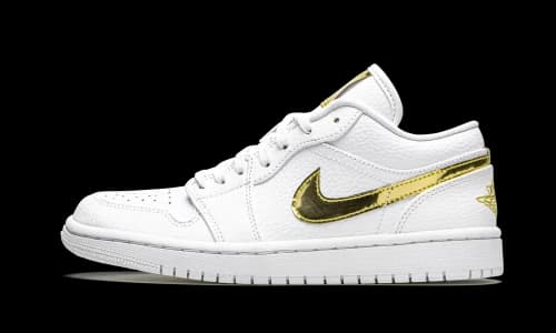 Jordan 1 Low White Metallic Gold (Women's)