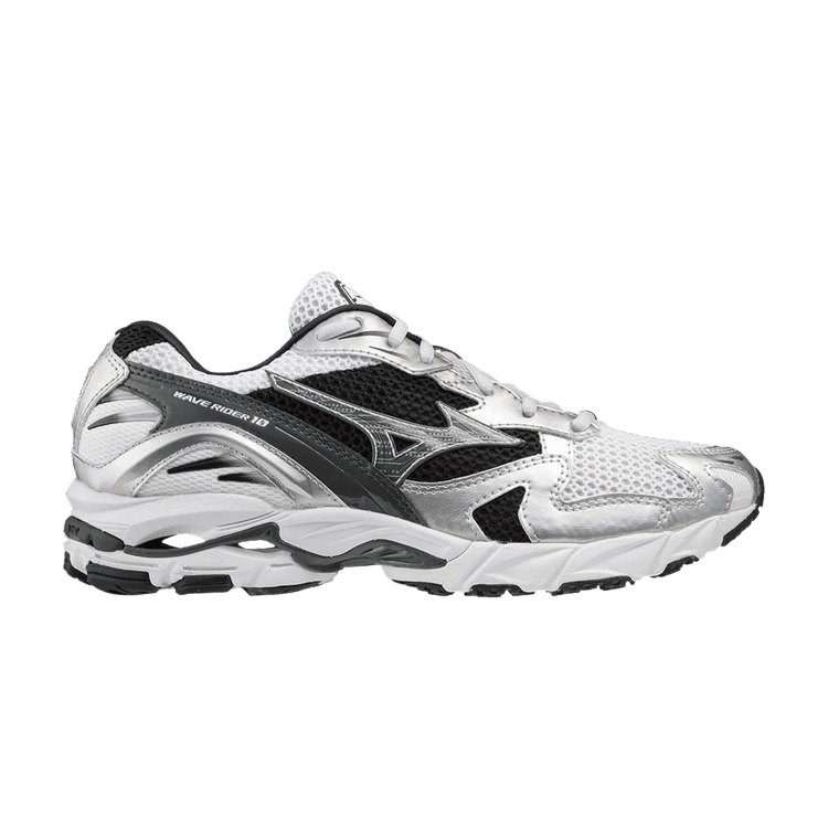 Mizuno Wave Rider 10 White Silver Black