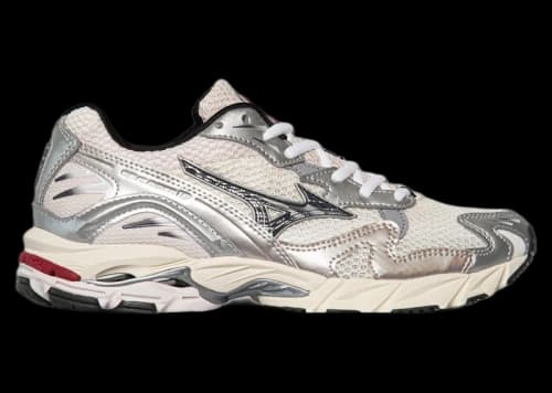 Mizuno Wave Rider 10 White Black Rythmic Red