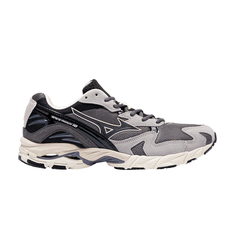 Mizuno Wave Rider 10 Dark Grey Lime Yellow