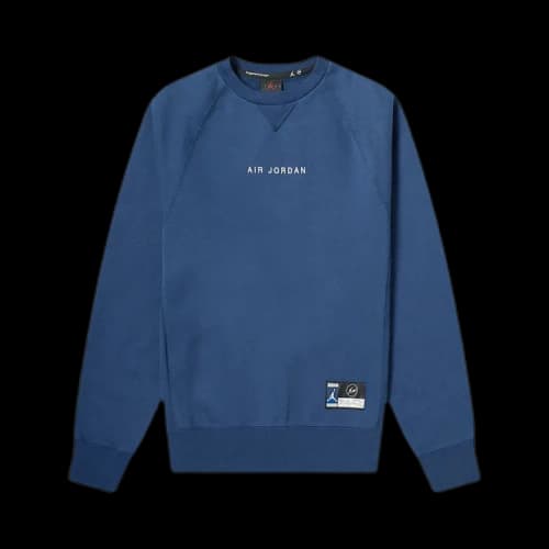 Jordan x Fragment Fleece Crew Sweat Navy White (FW20)
