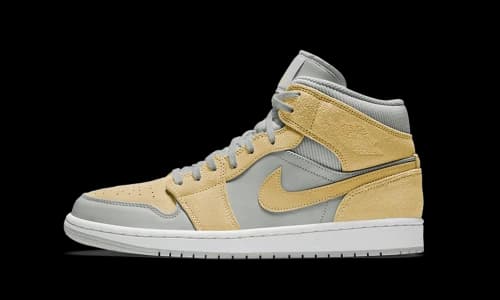Jordan 1 Mid Mixed Textures Yellow