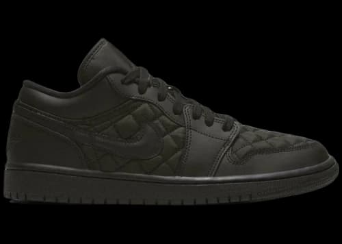 Jordan 1 Low Triple Black Quilted (Women's)