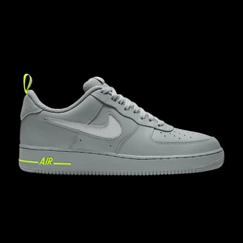 Nike Air Force 1 Low Cut Out Swoosh Particle Grey Volt