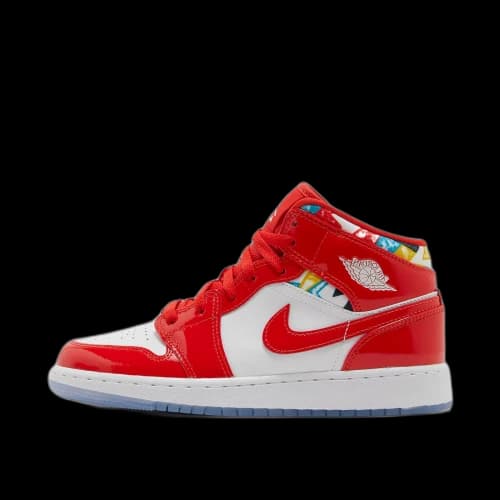 Jordan 1 Mid Barcelona Sweater Red Patent (GS)