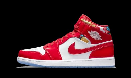 Jordan 1 Mid Barcelona Sweater Red Patent