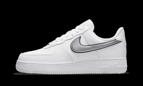 Nike Air Force 1 Low '07 Essential White Metallic Silver Black (Women's)