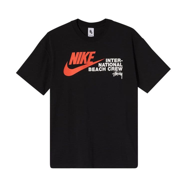 Nike x Stussy International Beach Crew Tee 'Black'
