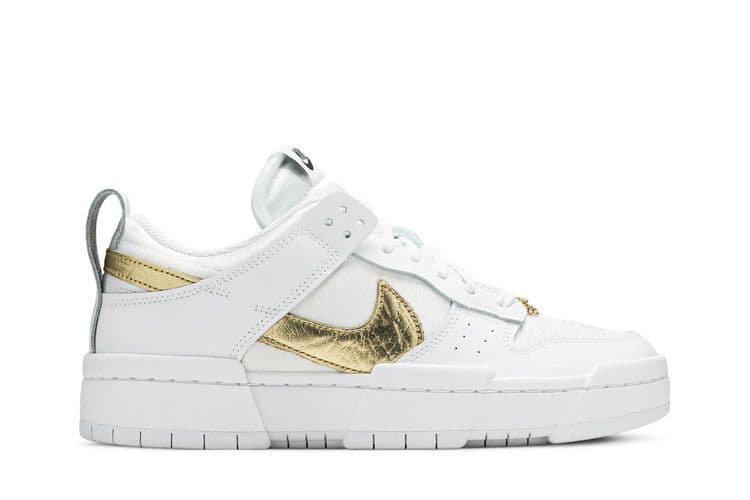 Nike Dunk Low Disrupt White Metallic Gold (Women's)