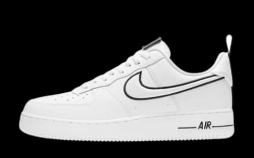 Nike Air Force 1 Low White Black Outline Swoosh