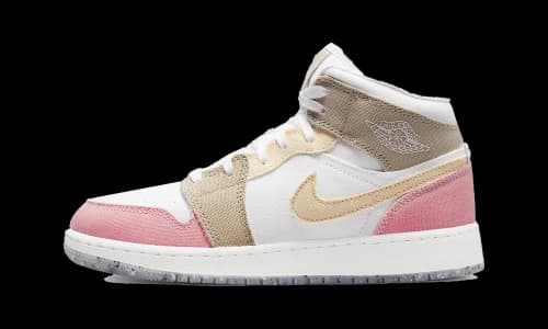 Jordan 1 Mid SE Pastel Vivid Green Grind (GS)