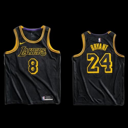 Nike Los Angeles Lakers Kobe Bryant Black Mamba City Edition Swingman Jersey Black/Gold