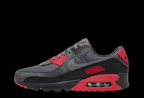 Nike Air Max 90 Smoke Grey Fire Red