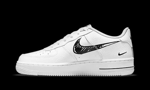 Nike Air Force 1 Low Sketch White Black (GS)
