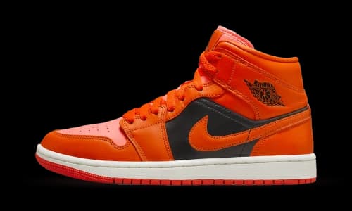 Jordan 1 Mid SE Rush Orange Crimson Bliss (Women's)