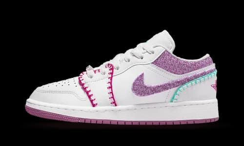 Jordan 1 Low White Light Bordeaux (GS)