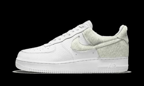 Nike Air Force 1 Low White Pony Hair Heel