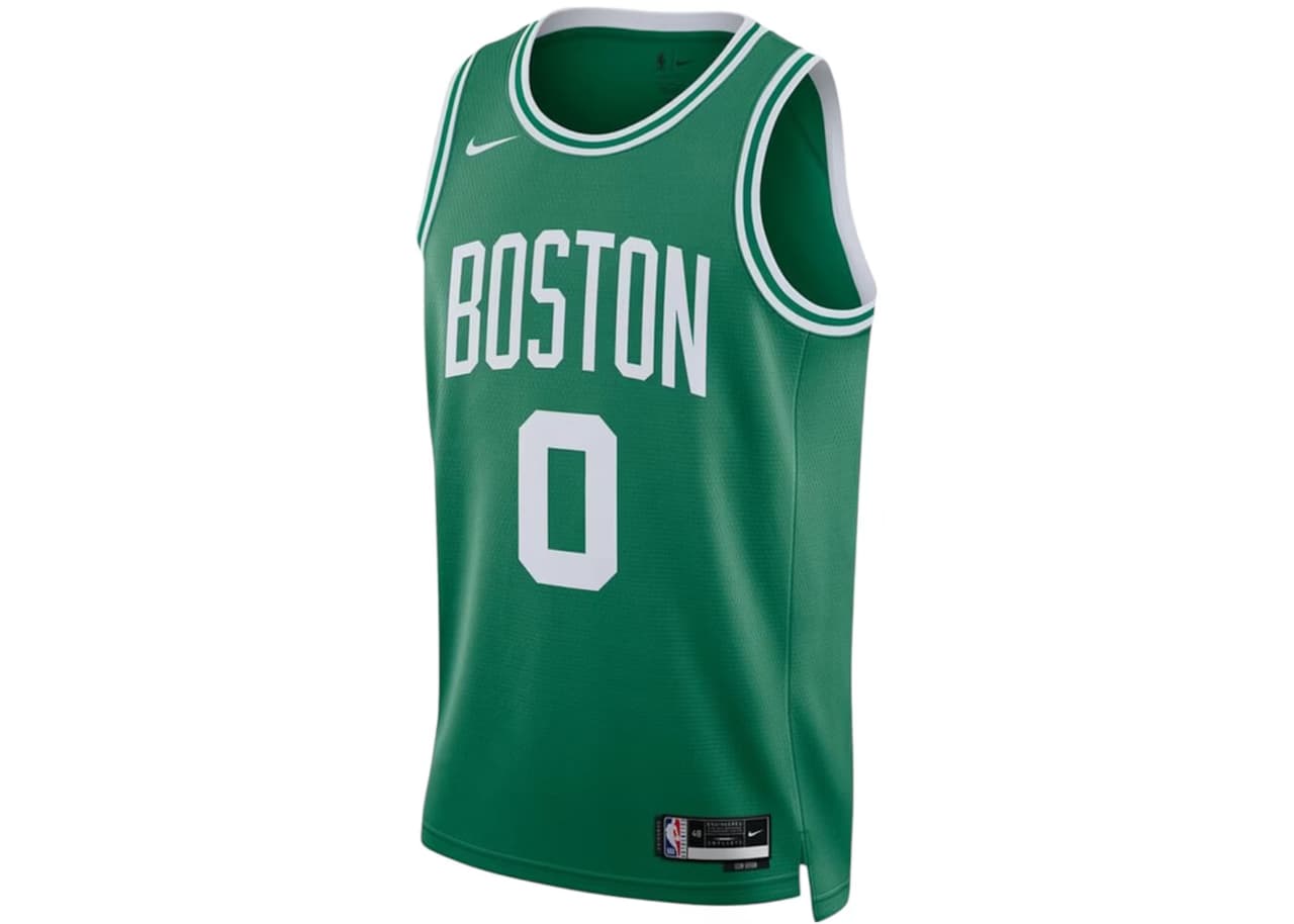 Nike NBA Boston Celtics Jayson Tatum Icon Edition Jersey Green/Yellow