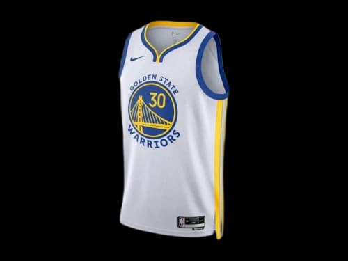 Nike NBA Golden State Warriors Stephen Curry Association Edition Swingman Dri-FIT Jersey White/Blue/Yellow