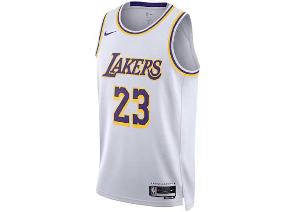 Nike NBA Los Angeles Lakers LeBron James Association Edition Swingman Dri-FIT Jersey White