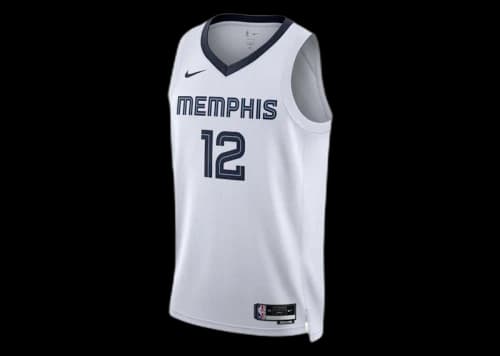Nike NBA Memphis Grizzlies Ja Morant Association Edition Dri-FIT Swingman Jersey White/Dark Blue