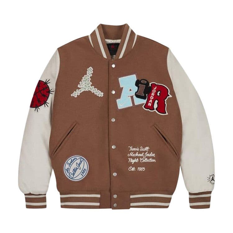Travis Scott x Jordan Varsity Jacket (Asia Sizing) Antique Brown
