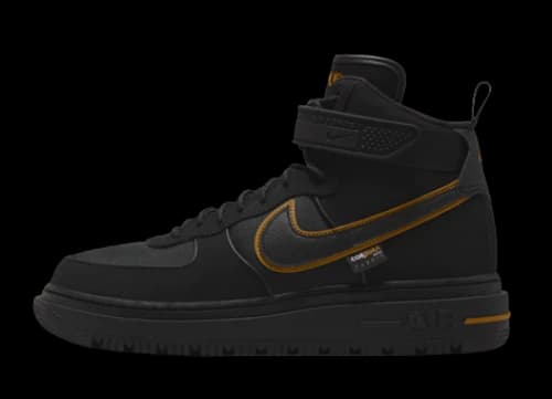Nike Air Force 1 Boot Cordura Black Gold