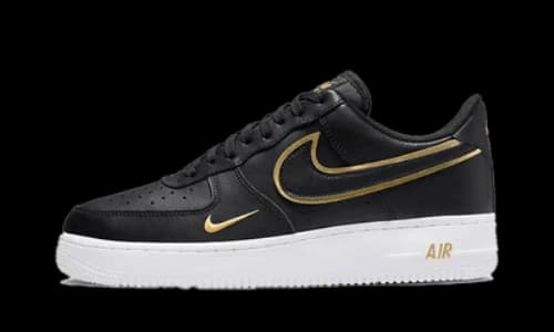 Nike Air Force 1 Low Cut Out Swoosh Black