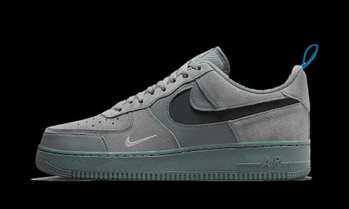 Nike Air Force 1 Low Cut Out Swoosh Grey