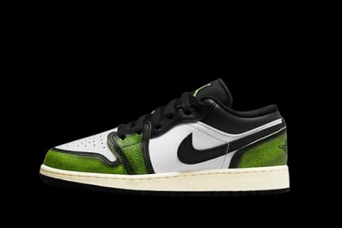 Jordan 1 Low Wear Away Electric Green (GS)