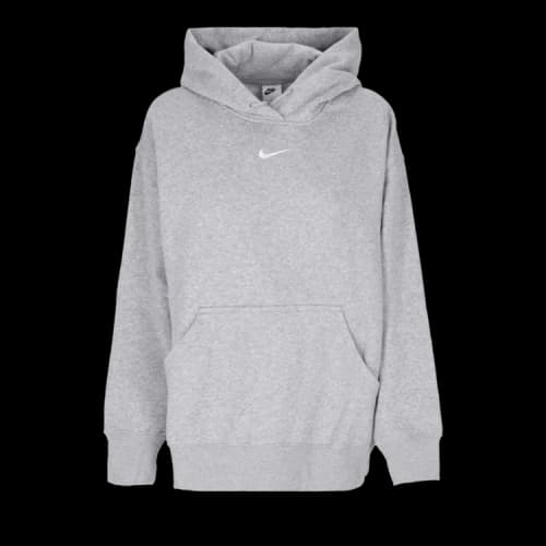 Nike Women's Phoenix Fleece Oversized Pullover Hoodie Dark Grey Heather/Sail