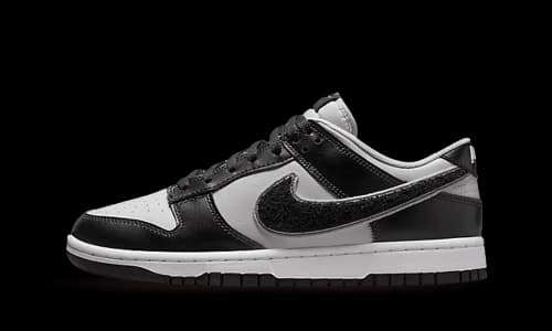 Nike Dunk Low Chenille Swoosh Black Grey