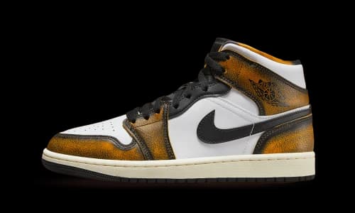 Jordan 1 Mid SE Orange Wear Away