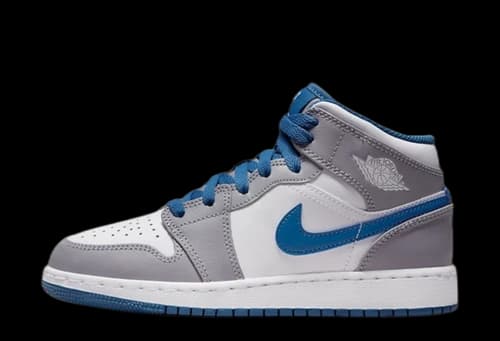 Jordan 1 Mid True Blue Cement (GS)