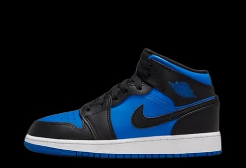 Jordan 1 Mid Black Royal Blue (GS)