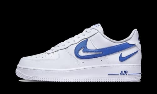 Nike Air Force 1 Low '07 FM Cut Out Swoosh White Game Royal