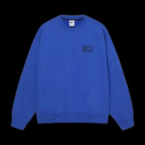 Nike x Stussy Acid Wash Crew Fleece Blue