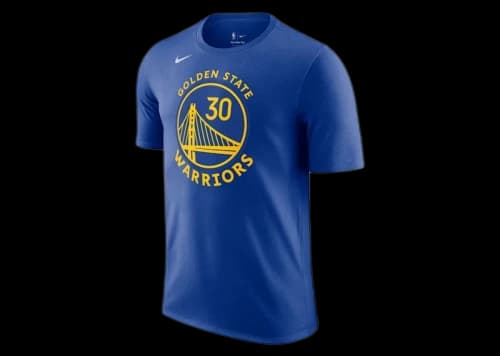 Nike NBA Golden State Warriors Stephen Curry T-shirt Blue/Yellow