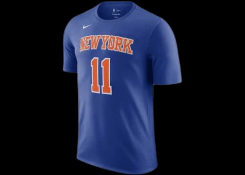 Nike NBA New York Knicks Jalen Brunson Name & Number T-shirt Blue/White/Orange