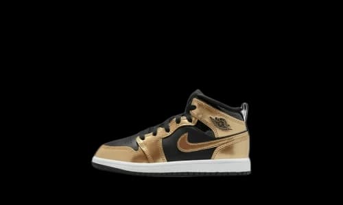 Jordan 1 Mid SE Metallic Gold Black (PS)