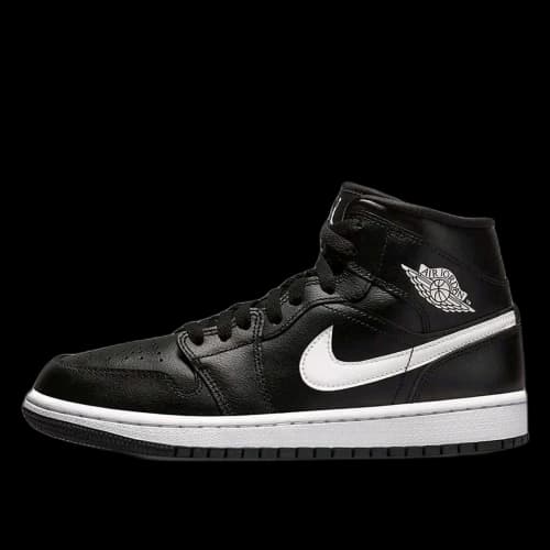 Jordan 1 Mid Black White (Women's)