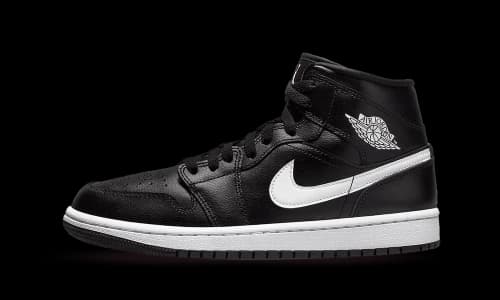 Jordan 1 Mid Black White (Women's)