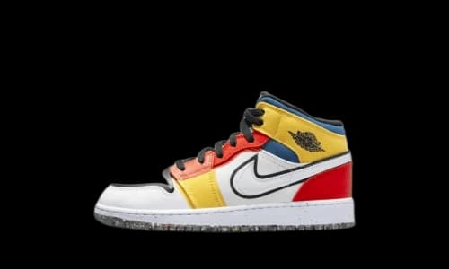 Jordan 1 Mid Multi-Color Canvas (GS)