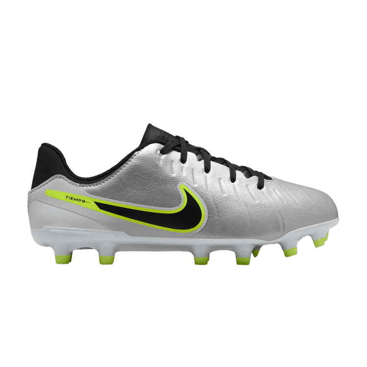 Nike Tiempo Legend 10 Academy FG/MG Metallic Silver Volt Black (GS)