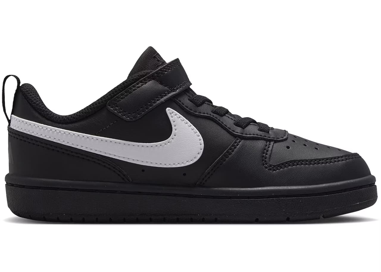 Nike Court Borough Low Recraft Black White Black (PS)
