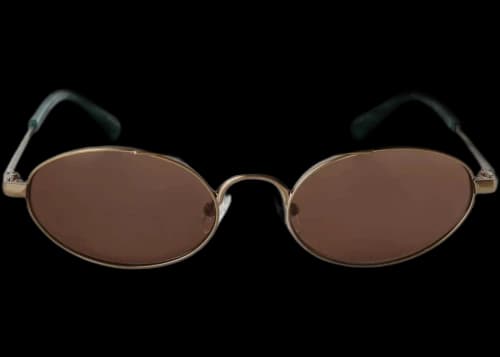 Dries Van Noten x Linda Farrow Oval Lenses Sunglasses Gold/Blue/Grey
